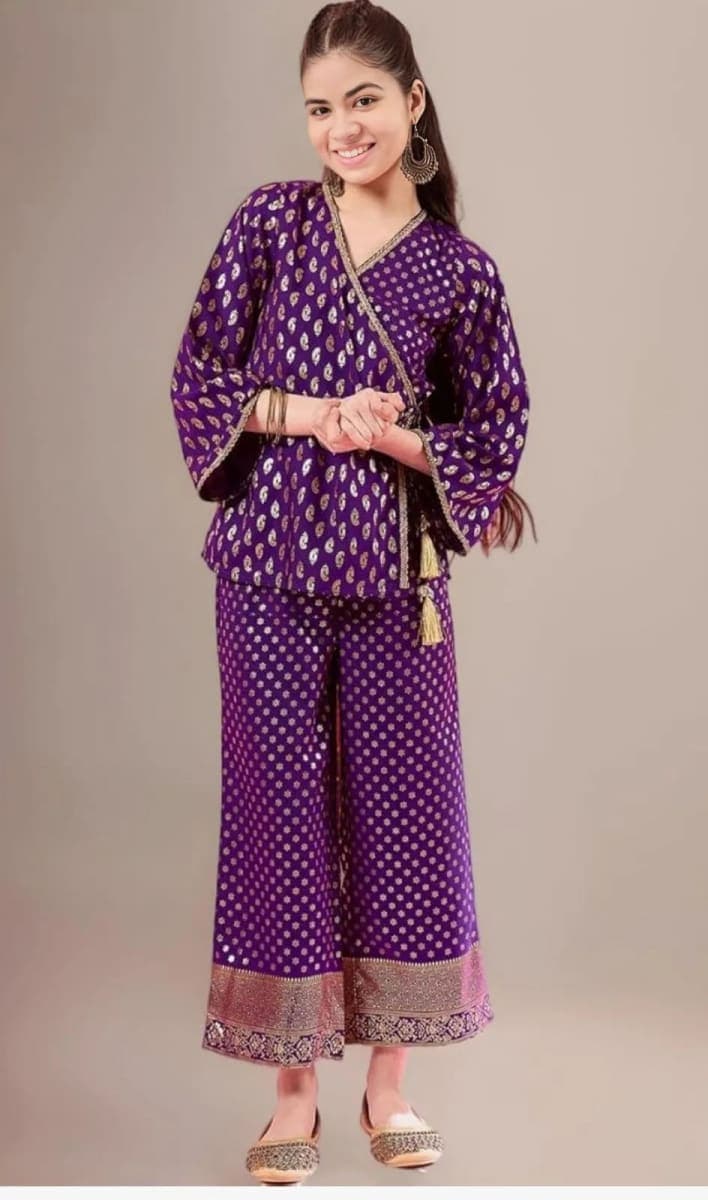 Girls Printed Palazzo Co-Ord Set